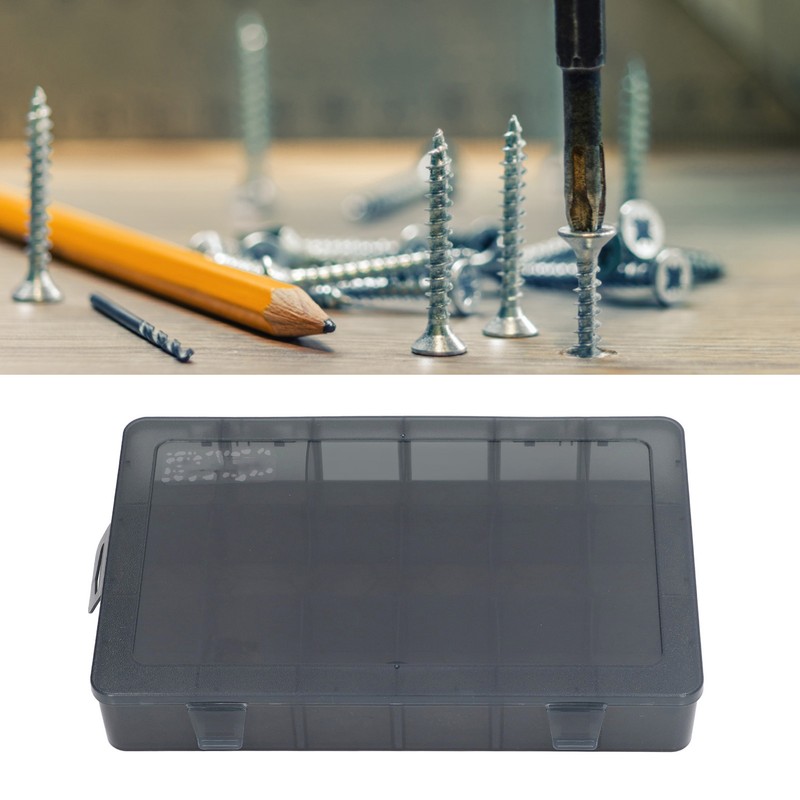 Multi Compartment Parts Box Removable Divider Transparent Plastic 18 Grids