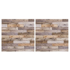 MECCANIXITY Dollhouse Floorboards 4 x 4 Inch Gray Rectangle Dollhouse Wallpaper and Flooring for Dollhouse Accessories 2 Pcs