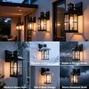 Superyofo 15inch Large Outdoor Wall Lights,Modern Black Exterior Wall Light