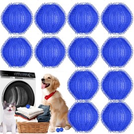 12 PCS Pet Hair Remover Balls for Laundry - Effective Fur Catcher