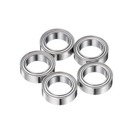 sourcing map 5pcs MR128ZZ Deep Groove Ball Bearings 8x12x3.5mm Chrome Steel Miniature Bearing Double Shielded Precision Bearings, P5 (ABEC 5)
