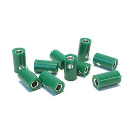 BELI-BECO 61/6 Coupling for Cross-Hole Plugs Miniature Banana Plug with Pin Diameter 2.6 mm Pack of 10 (Green)