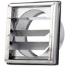 Spares2go Stainless Steel Square External Extractor Wall Vent Outlet with