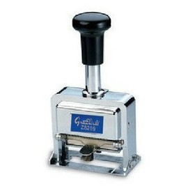 HAND Precision Automatic Numbering Machine/Stamp Self-Inking 6 Wheels, 4.5mm Digits + 2 Free Dry Inking Pads