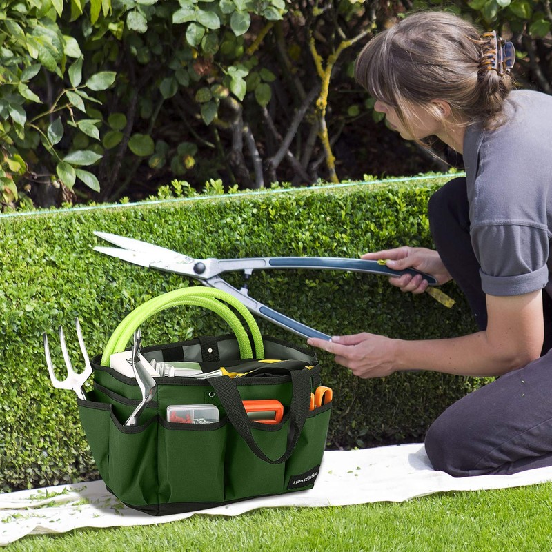 Housolution Gardening Tote Bag, Deluxe Garden Tool Storage Bag and