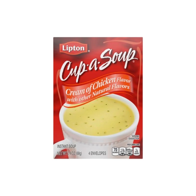 Lipton Cup-A-Soup, Cream of Chicken 4 pack (Pack of 4)