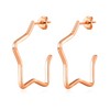 Philip Jones Rose Gold Plated Star Hoop Earrings
