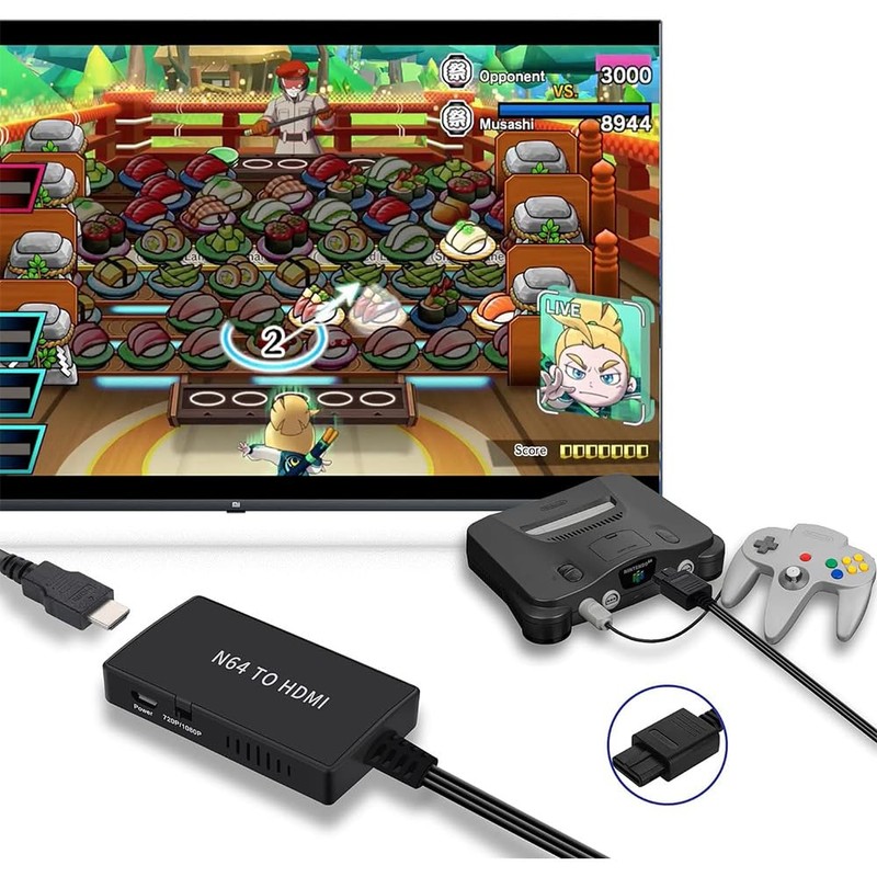 COMBLU N64 to HDMI Converter Adapter, HDMI Cable for N64,