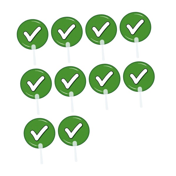 SM SunniMix Classroom Voting Paddles Hand Sign Teacher Supplies Reusable