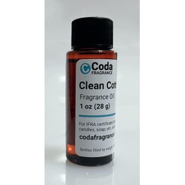 Clean Cotton Fragrance Oil | by Coda Fragrance | for Candles, soap, and More (16, Ounces)