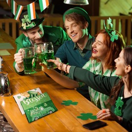 Honoson Paños de Cocina de San Patricio Toalla de Mano de Granja Trapo de Platos Ultra Absorbente Suave y de Secado Rápido Paño de Limpieza de Poliéster para Suministros Cocina Hogar (Gnomo)