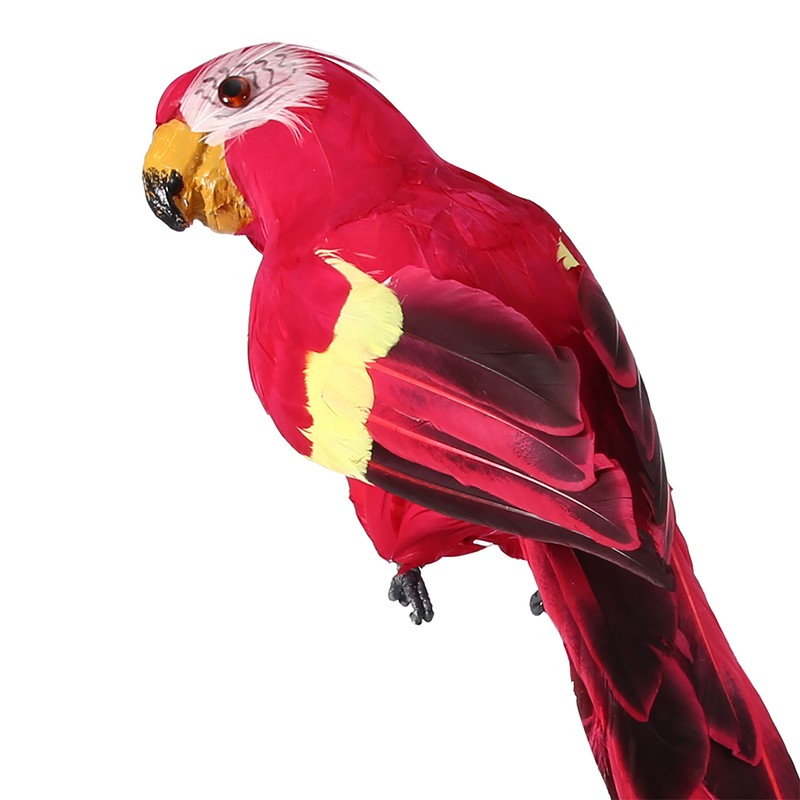 Simulation Feather Parrot Beautiful Artificial Bird Decor Party Garden Home