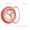 Topkey Silent Wall Clock Kitchen 9 Inch Retro Non-Ticking Decorative