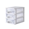 Healvian 3-layer Drawer Organizer Plastic Makeup Storage Box Desktop Storage