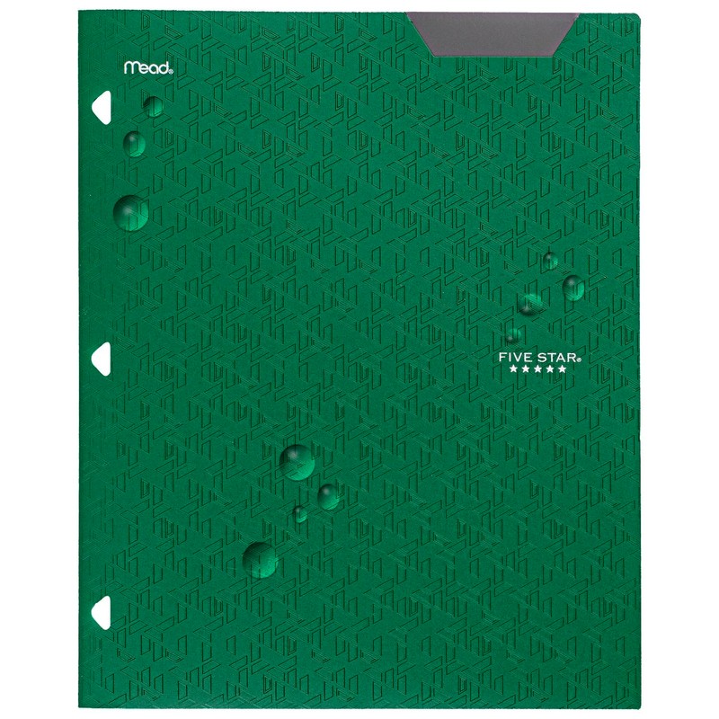 Five Star 2-Pocket Folder, Plastic Folder with Stay-Put Tabs, Fits