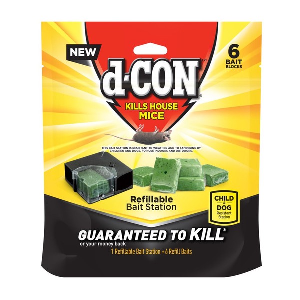 D-Con Corner Fit Mouse Poison Bait Station with 8 Traps