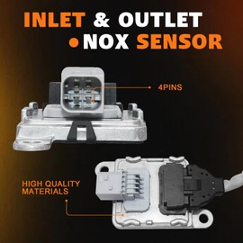 5WK97339A NOx Sensor Outlet Nitrogen Oxide Sensor Compatible for Detroit DD13 DD15 DD16 2012-2022 Freightliner Cascadia 2016-2022 Western Star A2C89603300-02 0101532228
