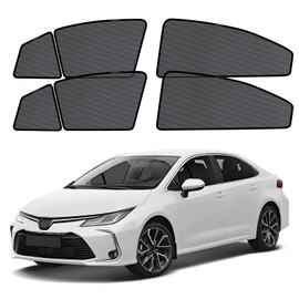 ZATOOTO Car Window Shades for Toyota Corolla 2019-2024, Side Window Cover Sunshade for Corolla Front Window Split Design Car Window Screen for Camping UV Sun Blocker Privacy Ventilation Bug-Free