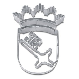 Staedter Bremen Coat of Arms Shape Cookie Cutter, Stainless Steel, Silver, 30 x 30 x 10.5 cm