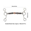 Horse Gag Ring Snaffle Stainless Steel Brass 145mm Mouthpiece Horse