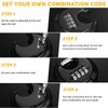 Maitys 10 Pack 4 Digit Combination Locks Stainless Steel Code