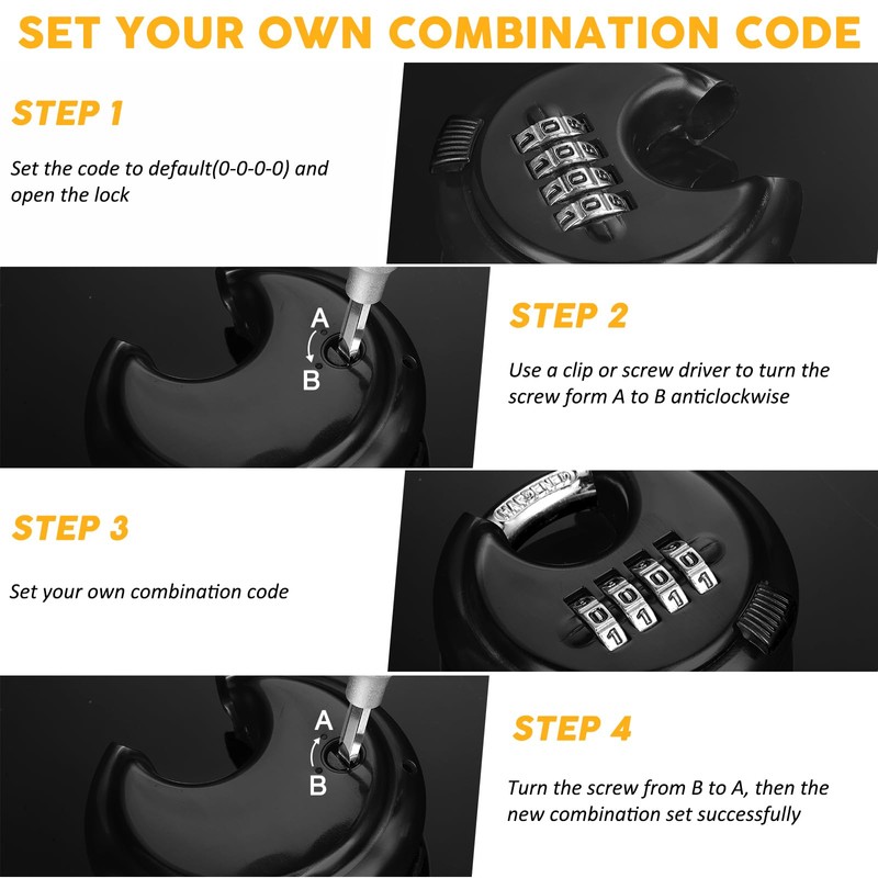 Maitys 10 Pack 4 Digit Combination Locks Stainless Steel Code
