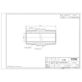 FITOK 316 Stainless Steel Hex Long Nipple 3/4" Male NPT 4" Overall Length