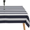 bnhjsdw Strips Print Outdoor Tablecloth with Umbrella Hole for Rectangle