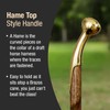 Brazos Handcrafted Wood Walking Cane, Twisted Oak, Hametop Style Handle,