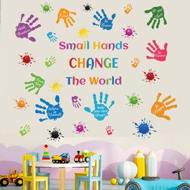 Colorful Inspirational Quotes Wall Decals Vinyl Motivational Saying Paint Watercolor Splatter Wall Stickers for Classroom Wall Decal School Kids Bedroom Wall Decorations Playroom Nursery Wall Decor