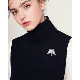 Rhinestone Angel Wing Brooch Pin for Women Girls Fashion Silver Tone CZ Cute Fairy Lapel Pins Dress Accessories Dainty Birthday Christmas Jewelry