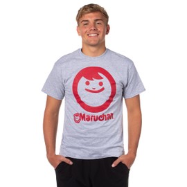 Seven Times Six Maruchan Men's Ramen Noodle Happy Face Logo Design Graphic Print Adult T-Shirt (Medium)