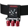 VESSEL QB-10MB3R Quick Catcher 3 Row Holder with Magnet, Red