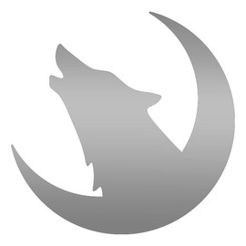 NBFU Wolf Howling Moon Wildlife Animal 2 (Metallic Silver) (Set Of 2) Premium Waterproof Vinyl Decal Stickers For Laptop Phone Accessory Helmet Car Window Bumper Mug Tuber Cup Door Wall Decoration