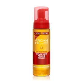 Creme of Nature Argan Oil Foaming Mousse, 7 oz - Style & Shine for Curls & Wraps