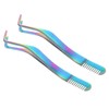 WOONEKY 2pcs Eyelash Applicator Tool Convenient Lash Tweezers for Easy