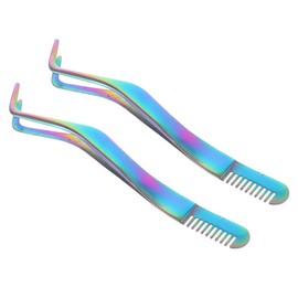 WOONEKY 2pcs Eyelash Applicator Tool Convenient Lash Tweezers for Easy Application of False Lashes Eyelash Extension Tools Fine Craftsmanship for Makeup Enthusiasts