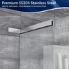 LukLoy Fixed Glass Bracket, Wall to Glass Shower Support Bar,