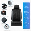 PIC AUTO Car Seat Cover, Piping Leather Front Seat Cover