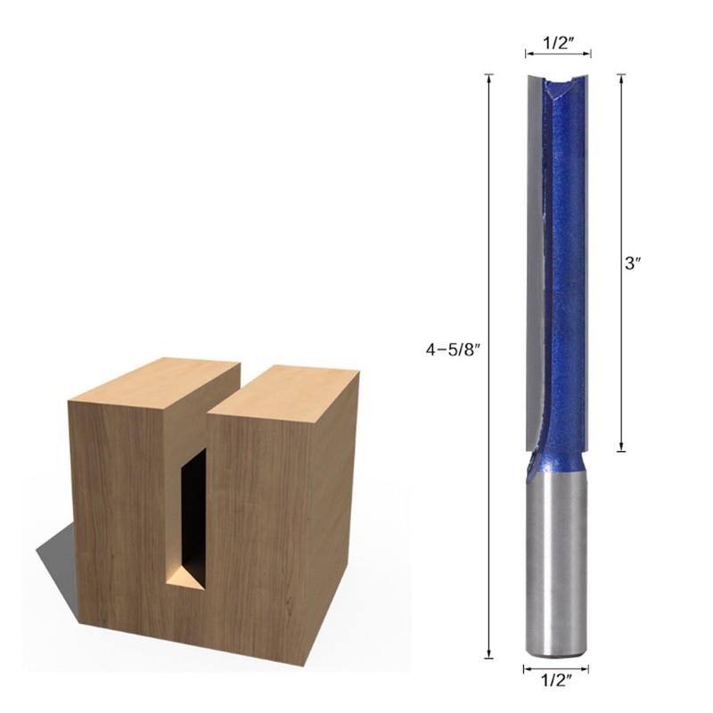 1/2 Shank Long Straight Flush Trim Router Bit Trimming Cutter