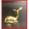 Kaimed Brass Deer Yellow Gold Figurine Object Cute Animal Present