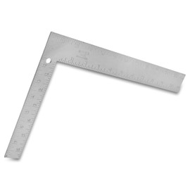 Mayes 10221 Steel Carpenter Square, Made in The USA 8"x12" Framing Square, Permanent Graduations in 1/8", 1/12", and 1/16", Carpenter Tools