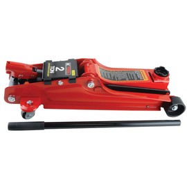 K Tool International 63095 2 Ton Automotive Low Profile Trolley Floor Jack for Garages, Repair Shops, and DIY, 4,000 lbs. Capacity, Hydraulic Lifting Range 3.35" - 14.96", Heavy Duty Steel, Red