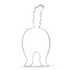 Keewah Cat Butt Cookie Cutter - 4.5 x 2 inch