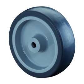 BS Castors Rubber Wheel, Plastic Body, Slide Bearing, 100 mm, Blue/Grey, a80.100