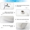 Qudubuy 450ml Oval Ceramic Soap Dispenser with Pump Refillable Lotion