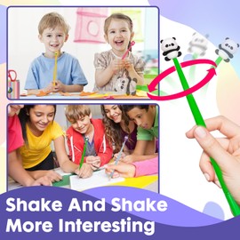 YOYTOO Cute Cartoon Animal Shaking Gel Pens 0.5 mm, Black Ink Gel Writing Pens for Office School Supplies Students Children Gift, 6 Pack