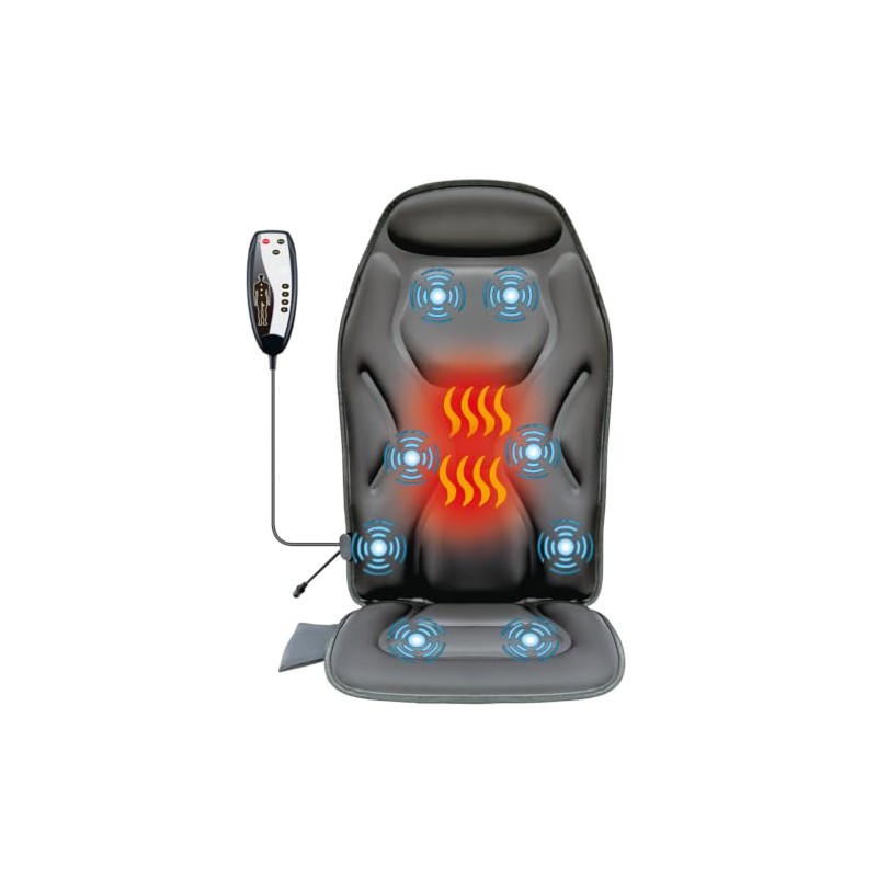 Vibrating Seat Cushion – 8 Motors, 5 Modes, 2-Level Heat