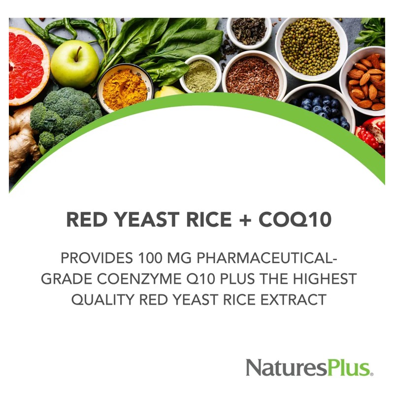 Natures Plus Arroz Levadura Roja 600mg Coq10 30 Tab