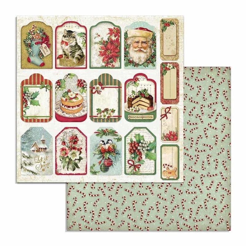 STAMPERIA INTL, KFT (3PL) Stamperia-Scrapbooking Pad-Double Face-Classic Christmas, Multicoloured, 15.24x15.26